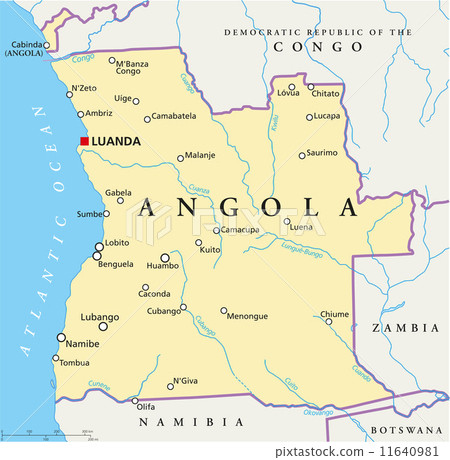 Angola Political Map 11640981