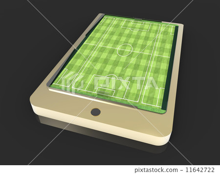 Soccer field on smartphone Soccer field on smartphone 11642722