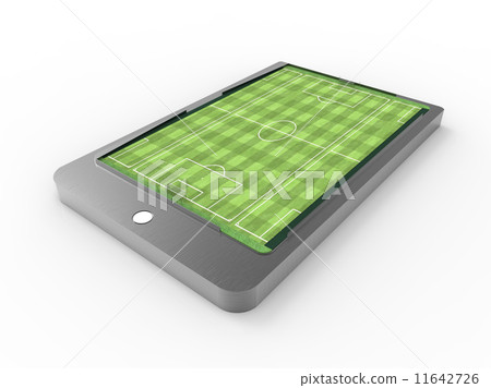 Soccer field on smartphone Soccer field on smartphone 11642726