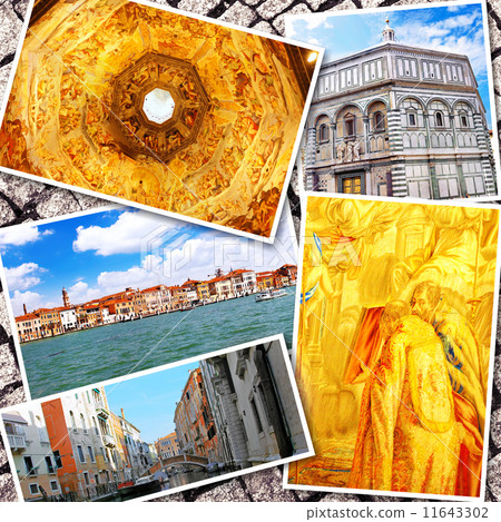 Collage of beautiful Italy. Rome, Florence, Pisa, Venice Collage of beautiful Italy. Rome, Florence, Pisa, Venice 11643302