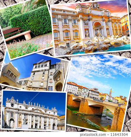 Collage of beautiful Italy. Rome, Florence, Pisa, Venice Collage of beautiful Italy. Rome, Florence, Pisa, Venice 11643304
