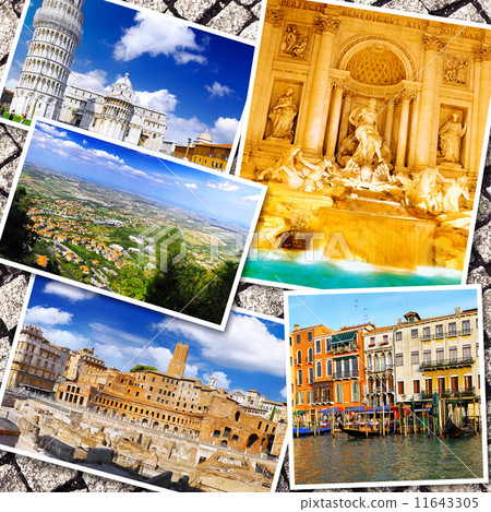 Collage of beautiful Italy. Rome, Florence, Pisa, Venice Collage of beautiful Italy. Rome, Florence, Pisa, Venice 11643305