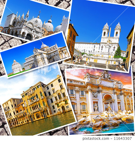 Collage of beautiful Italy. Rome, Florence, Pisa, Venice Collage of beautiful Italy. Rome, Florence, Pisa, Venice 11643307