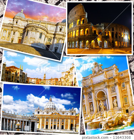 Collage of beautiful Italy. Rome, Florence, Pisa, Venice Collage of beautiful Italy. Rome, Florence, Pisa, Venice 11643308