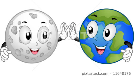 Moon and Earth Mascots Moon and Earth Mascots 11648176