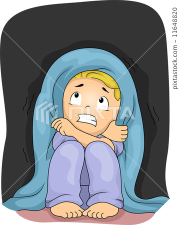 图库插图: scared of the dark