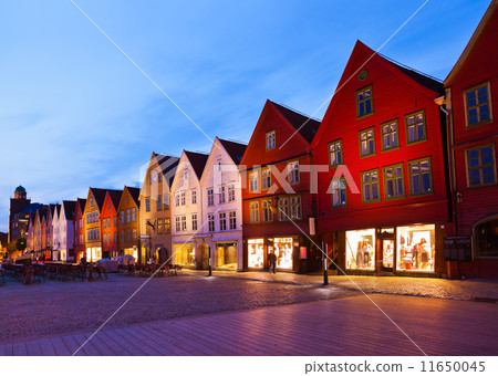 Famous Bryggen street in Bergen - Norway 11650045