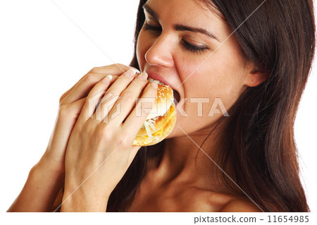 woman eat burger 11654985