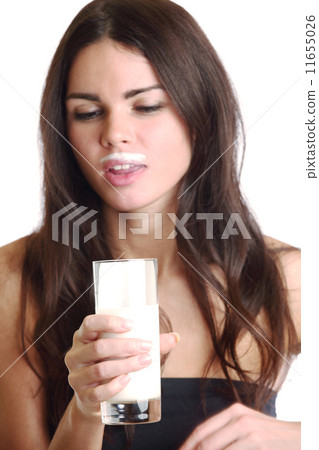 woman drink yogurt woman drink yogurt 11655026
