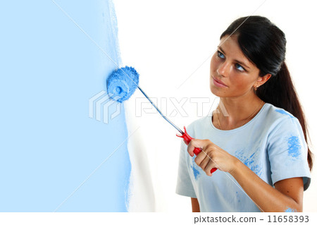 roller in woman hand 11658393