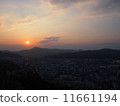 在山的日落 11661194