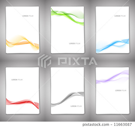 Set of backgrounds with wavy lines Set of backgrounds with wavy lines 11663087