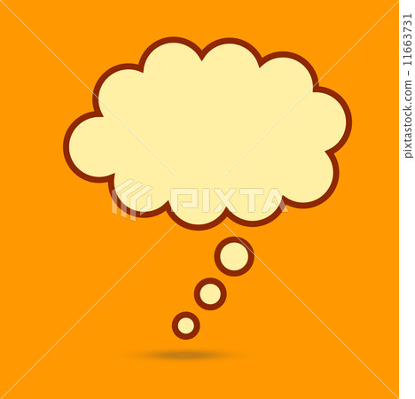 Cartoon bubble speech orange background Cartoon bubble speech orange background 11663731