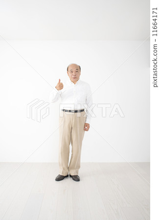 Elderly man / old man Good sign 11664171