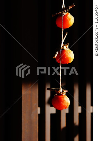 老都市風景和乾柿子 老都市風景和乾柿子 11665457