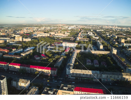 City view from helicopter. Tyumen. Russia 11666159