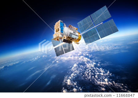 Space satellite over the planet earth 11668847