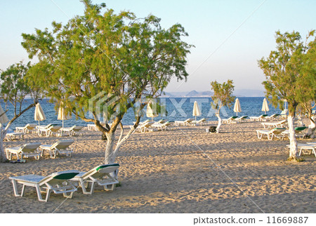 Greece. Kos island. Tigaki beach Greece. Kos island. Tigaki beach 11669887