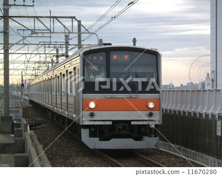 武藏野線205系列的Shinkiba站 11670280