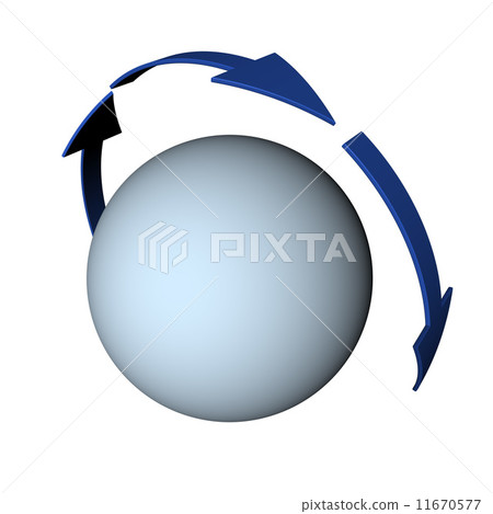 Sphere and Arrow 11670577