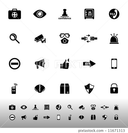Security icons on white background Security icons on white background 11671313