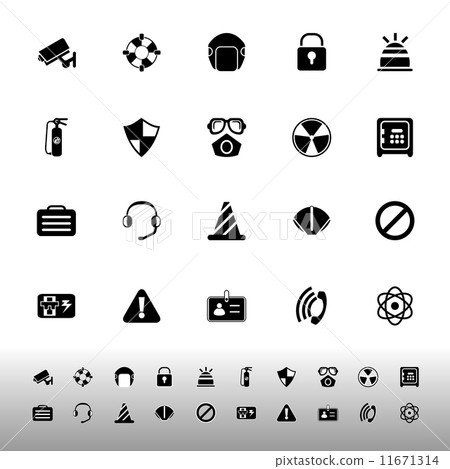 Safety icons on white background Safety icons on white background 11671314