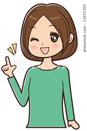 指著手指的女人 指著手指的女人 11672363