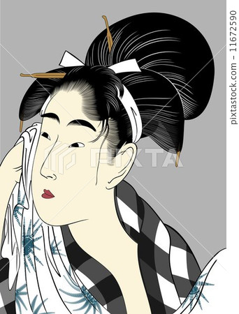 Woman wiping sweat Woman wiping sweat 11672590