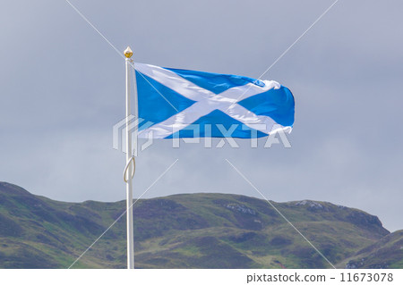 Scotland flag waving in the wind Scotland flag waving in the wind 11673078