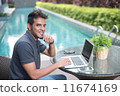 Lifestyle man with computer 11674169