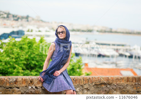 Elegant French woman in Cannes 11676046