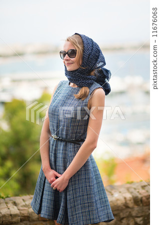 Elegant French woman in Cannes 11676068