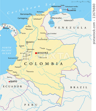 Colombia Political Map 11676660