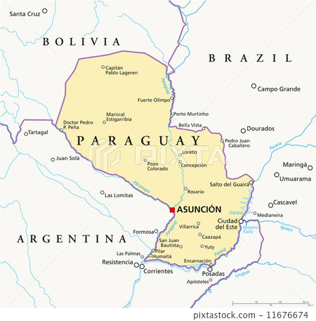 Paraguay Political Map Paraguay Political Map 11676674