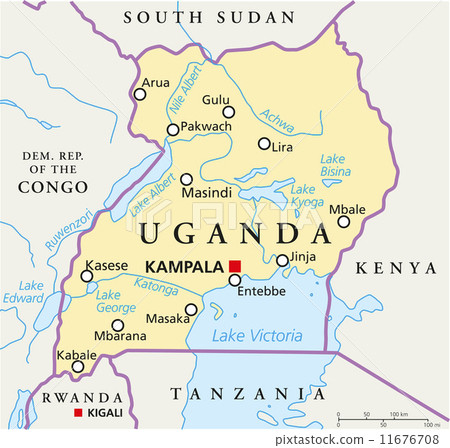 Uganda Political Map 11676708