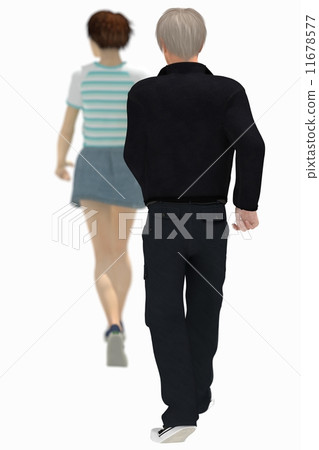 跟踪者圖像3DCG與景深的例證材料 11678577