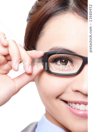 business woman with eye glasses 11680452