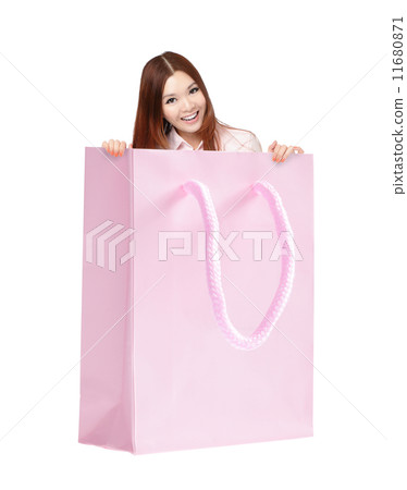 happy smile woman in the shopping bag happy smile woman in the shopping bag 11680871