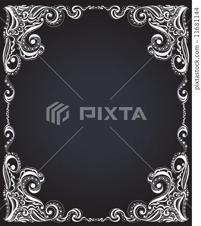 Template frame design for card. Floral pattern. Template frame design for card. Floral pattern. 11681144