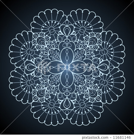 Ornamental round lace pattern Ornamental round lace pattern 11681146