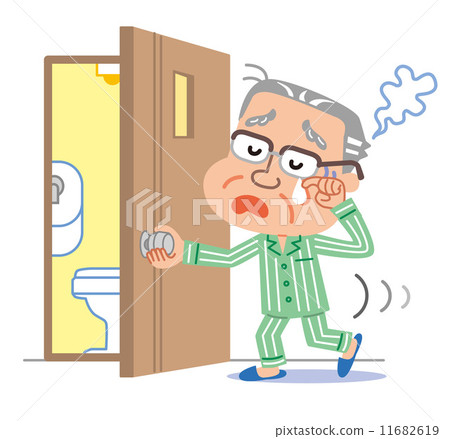 Nervous nocturnal nocturia sleep disorder... - Stock Illustration ...