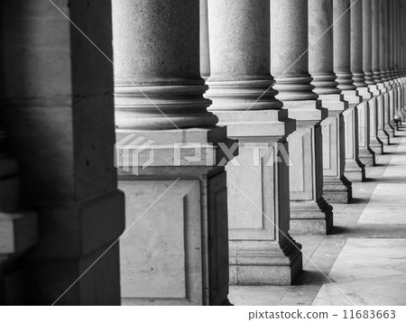 Row of columns in black and white Row of columns in black and white 11683663