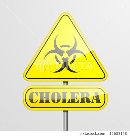 Yellow cholera Warning Sign Yellow cholera Warning Sign 11685158