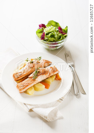 salmon steak salmon steak 11685727