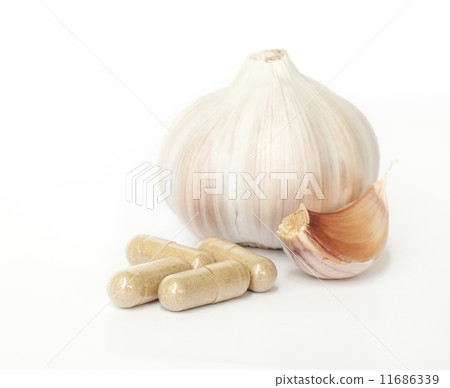 Garlic isolated on white background. Garlic isolated on white background. 11686339