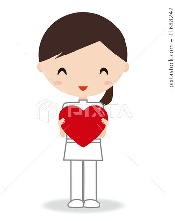 A lady with a heart with a heart A lady with a heart with a heart 11688242