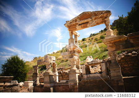 Trajan's fountain Ephesus ruins Turkey 11688312