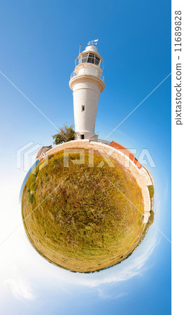 Paphos lighthouse. Little planet. Cyprus 11689828