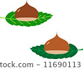 Chestnuts and leaves 11690113