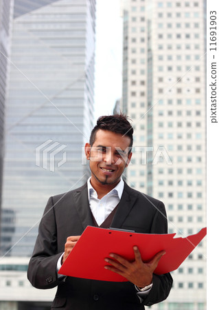 Man holding folder 3 Man holding folder 3 11691903